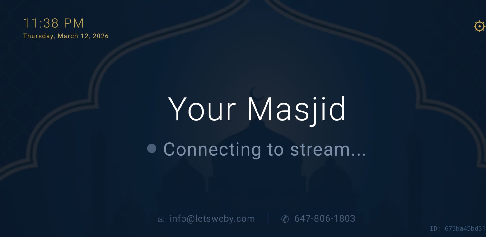Connecting to Stream screen